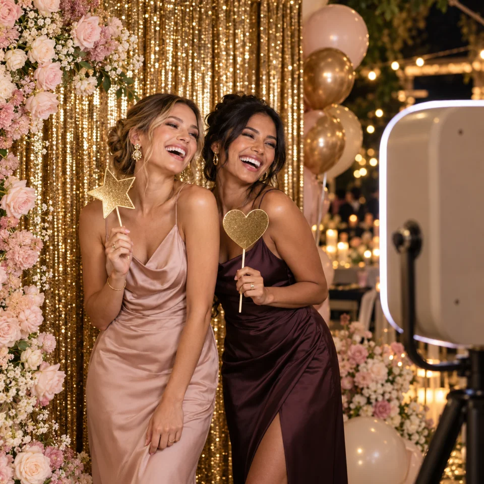 Golden birthday booth